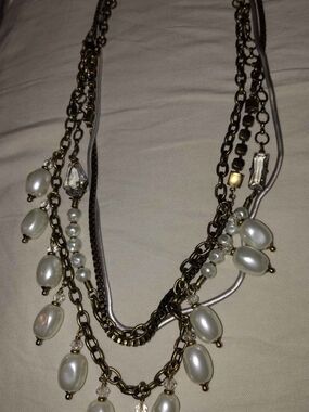 Vintage Signed Silpada White Pearl Drop Necklace - Women Jewelry